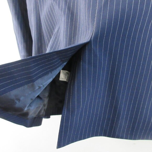 Brooks Brothers Stellita Fit Blazer Women 14 Blue Striped Wool Career Office 578 - Picture 7 of 11